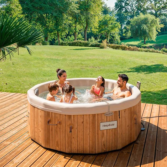 Spa semi rigide 5 à 7 places argile et effet bois - Hespéride