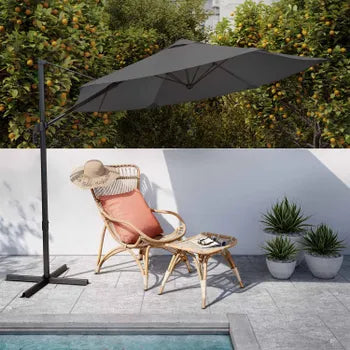 Parasol NATERIAL Avea anthracite hexagonal
