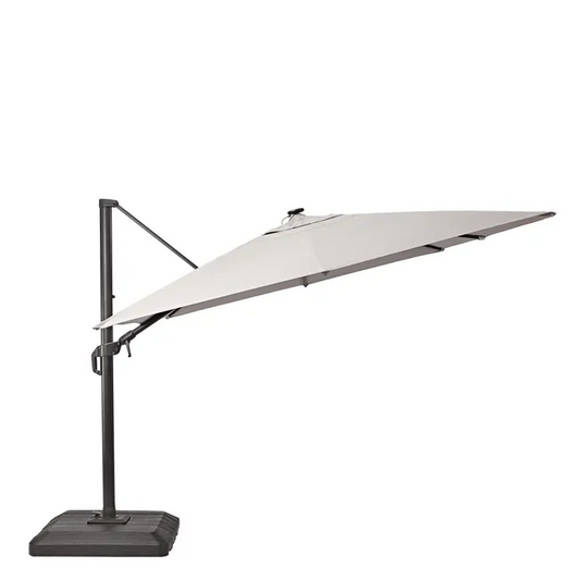 Parasol déporté NATERIAL Sonora II taupe rectangulaire, L.391 x l.282 cm