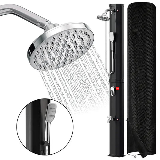 Douche solaire 60L avec couvercle de protection
