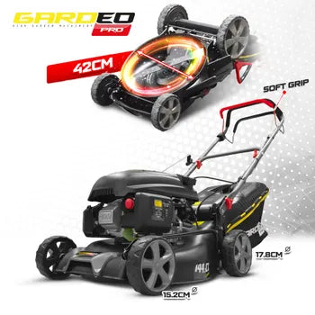 Tondeuse thermique autotractée Pro 144.3cc - 42cm avec 2 lames et fonction mulching