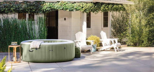 Pure Spa gonflable INTEX Olive rond, 4 places